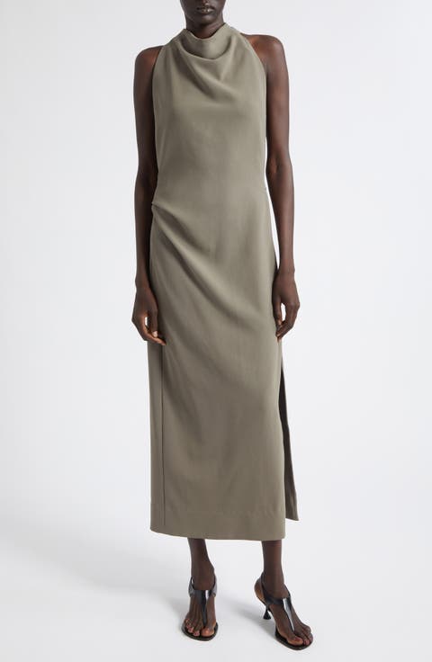 Selena Twist Back Matte Double Crepe Column Dress
