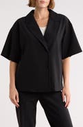 Bernardo Knit Gabardine Blazer Shirt