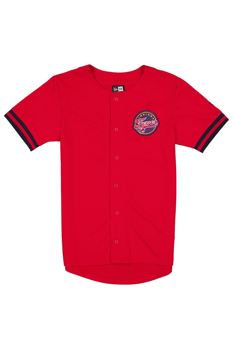 Men's New Era Red Indiana Fever 2026 WNBA Draft Hometown Baseball Jersey, Alternate, color, Red