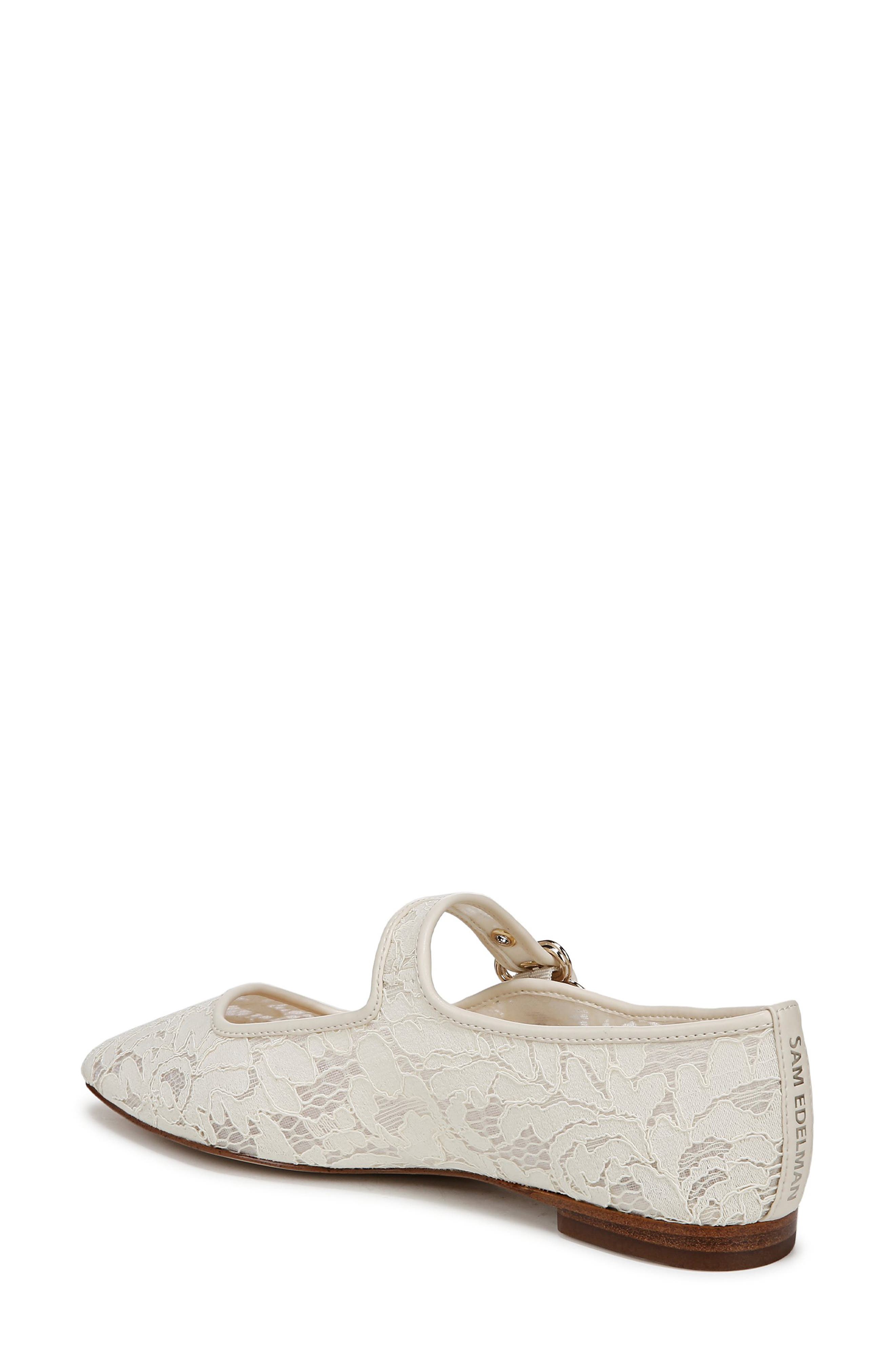 Sam Edelman Michaela Mesh Mary Jane Flat, Alternate, color, Ivory