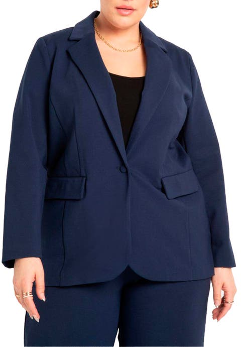 The Ultimate Stretch Long One Button Blazer (Plus Available)