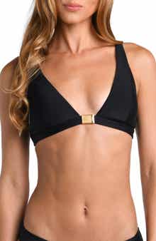 L'AGENCE Lexie Solid Triangle Bikini Top