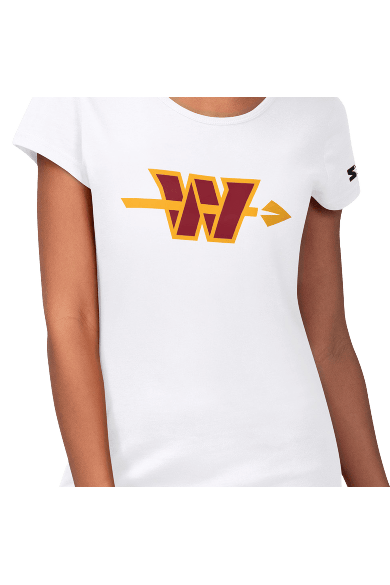 Women's Starter White Washington Commanders Endzone T-Shirt, Alternate, color, White