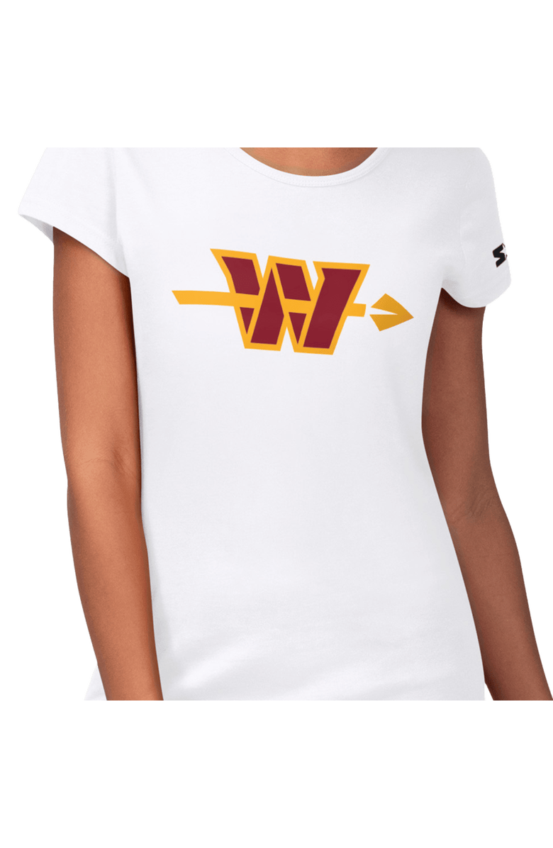 STARTER Women's Starter White Washington Commanders Endzone T-Shirt, Alternate, color, White