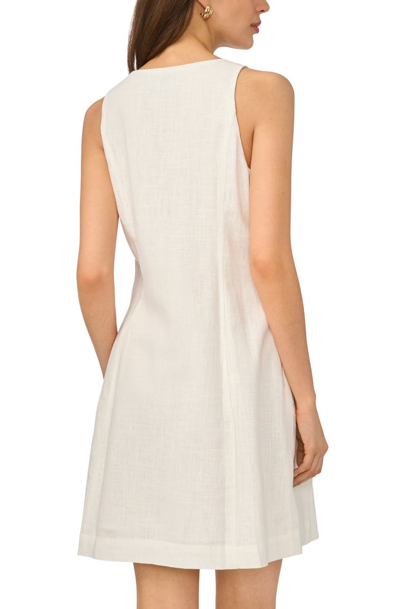 Halogen<sup>®</sup> Shell Button Front A-Line Dress, Alternate, color, Bright White