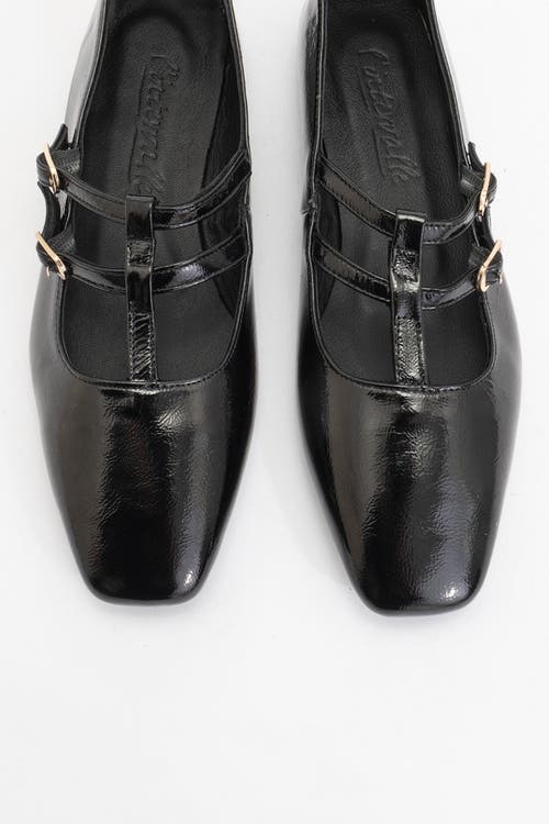 Forever & Always Shoes Starling Leather Mary Jane Flats In Black Patent Leather