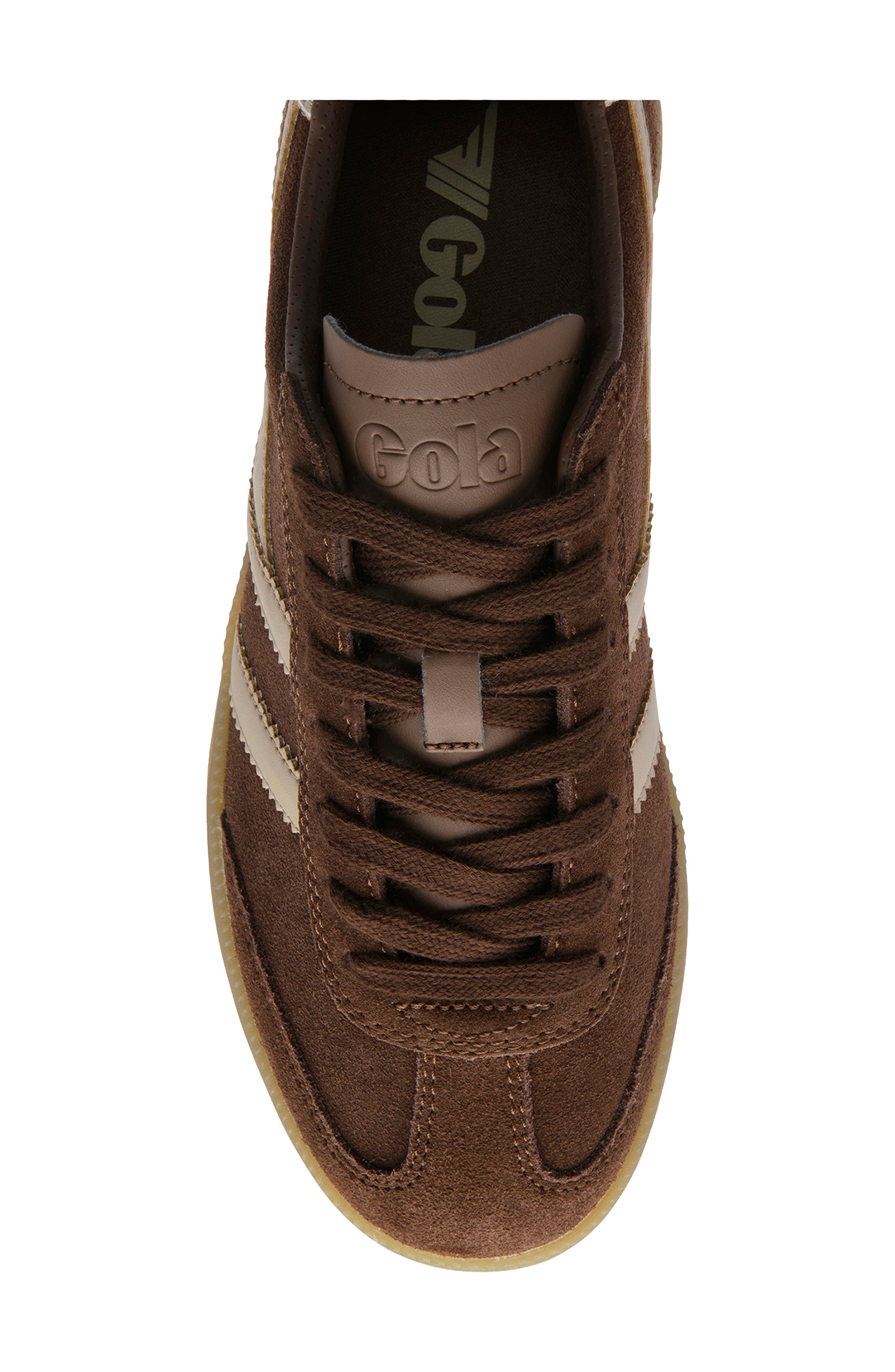 Gola Viper Sneaker, Alternate, color, Dark Brown/ Bone/ Gold/ Gum