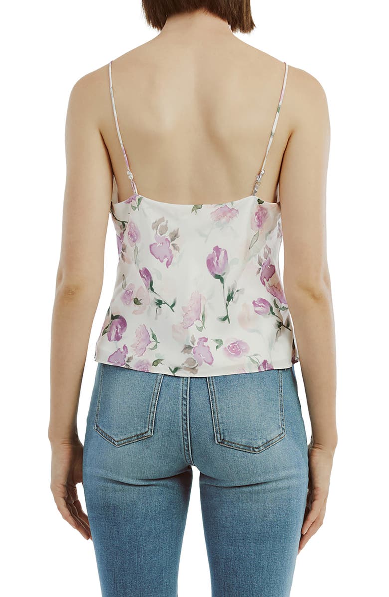 Bardot 3D Floral Accent Wisteria Print Camisole, Alternate, color,
