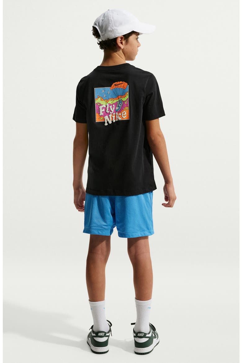 Kids' Fly Nike Graphic T-Shirt, Alternate, color, BLACK