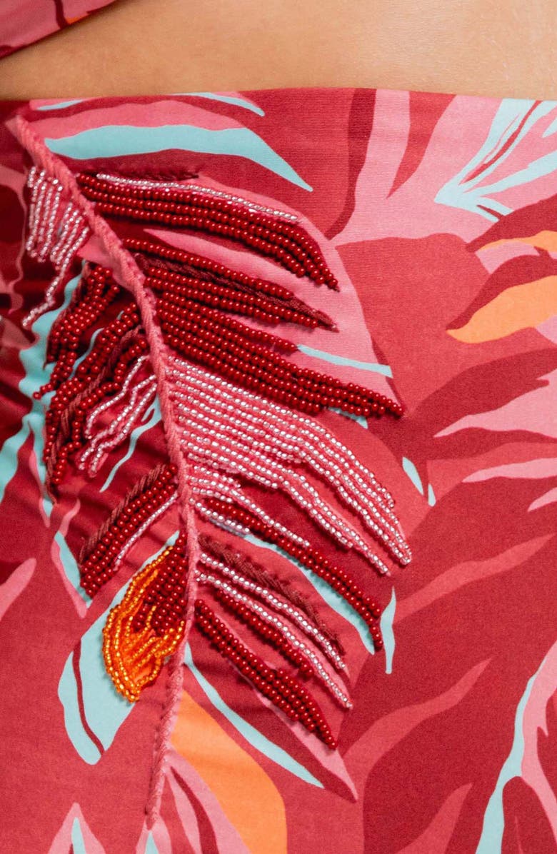 Cosita Linda Beaded Asymmetric Cutout One-Piece Swimsuit, Alternate, color, 