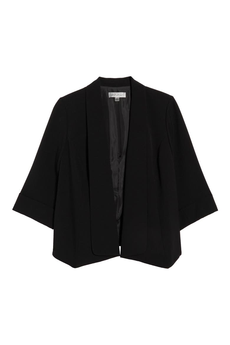 Open Front Cardigan Jacket, Alternate, color, BLACK