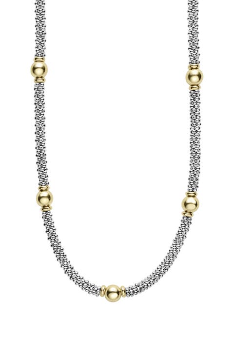 Signature Caviar Bead Station Necklace