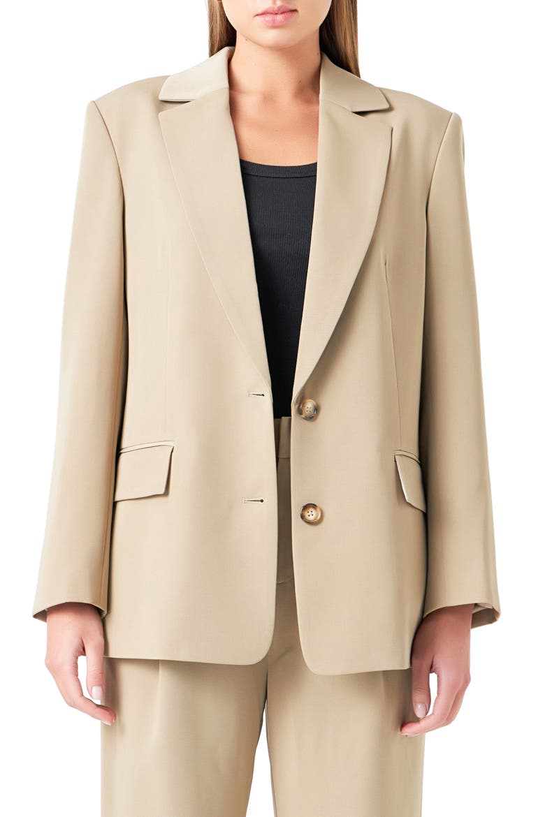 Oversize Blazer, Main, color, KHAKI