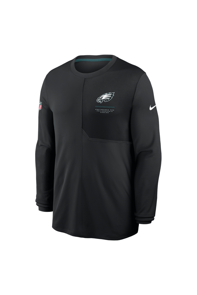 Men's Nike  Black Philadelphia Eagles Sideline Coaches UV Dri-FIT Long Sleeve Shirt, Alternate, color, Black