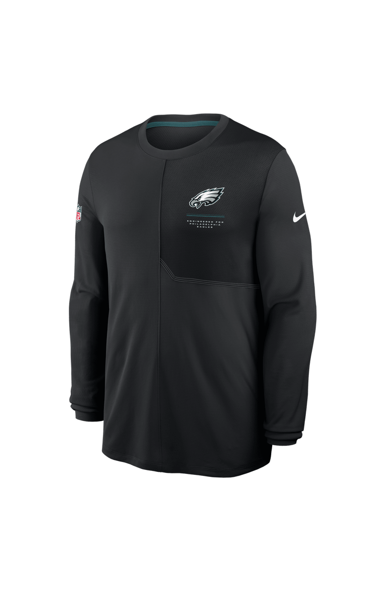 Nike Men's Nike  Black Philadelphia Eagles Sideline Coaches UV Dri-FIT Long Sleeve Shirt, Alternate, color, Black