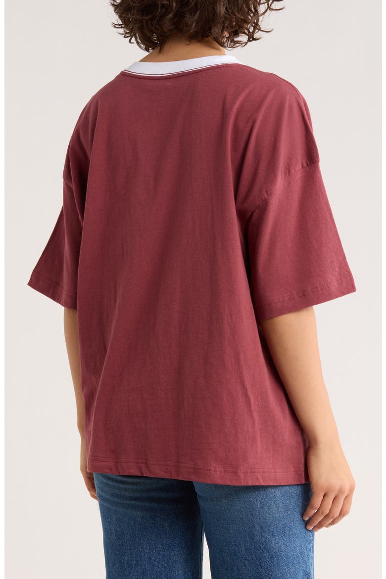 94 Stars Jersey T-Shirt, Alternate, color, BRIGHT WHITE/ OXBLOOD RED