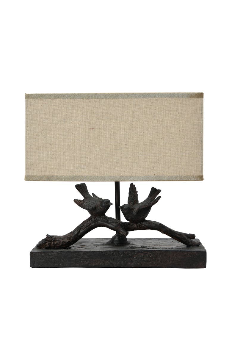 Bird Table Lamp with Shade, Main, color, Bronze