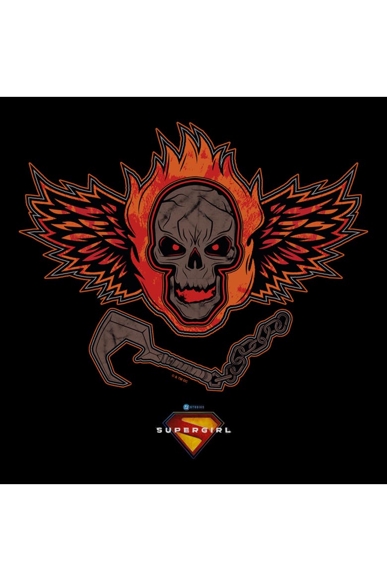Boy's Supergirl Ruthless and Feared Logo  Graphic T-Shirt, Alternate, color, Black