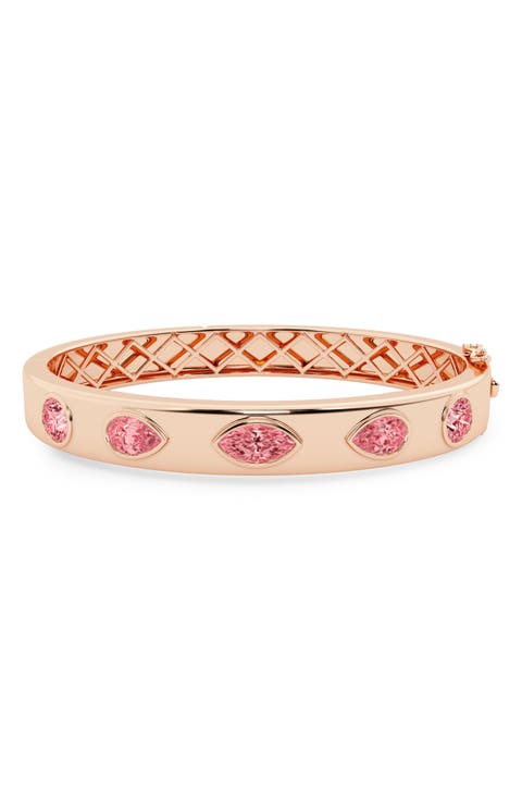 Pink Lab Grown Diamond Bangle
