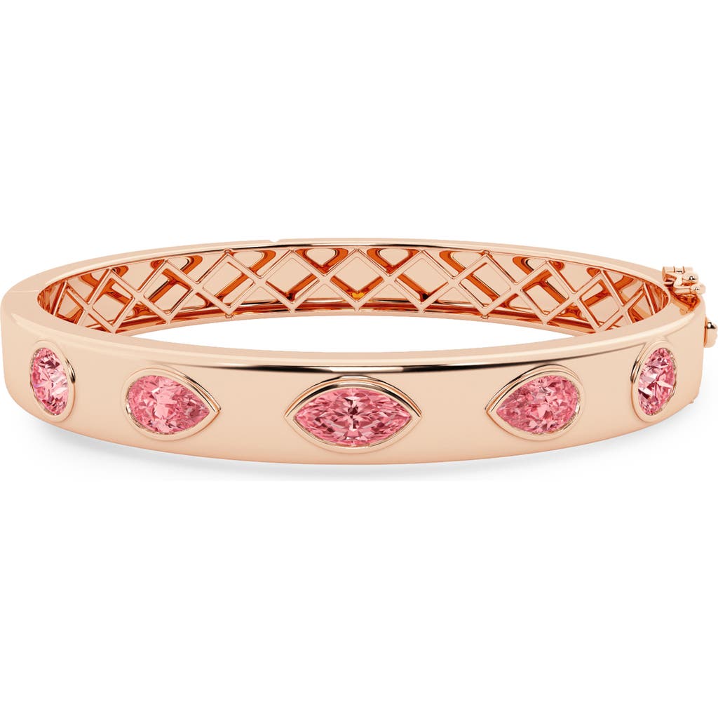 Hautecarat Pink Lab Grown Diamond Bangle In Gold