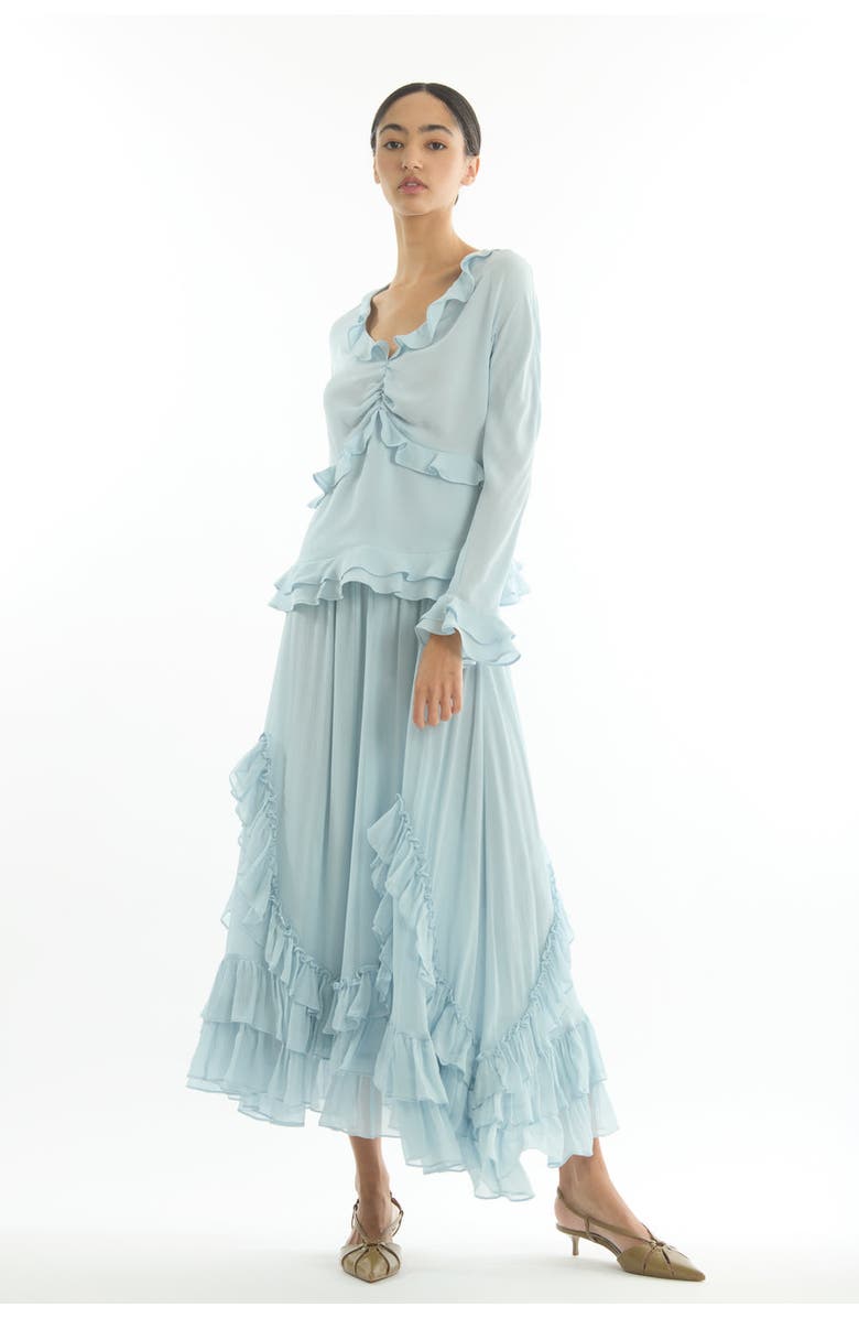 SECRET MISSION Elma Skirt, Alternate, color, Cloud Blue