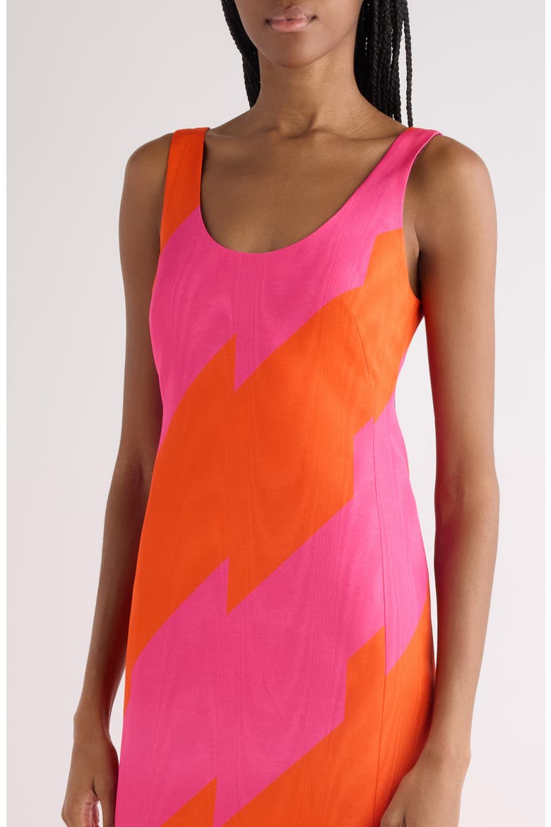 Debant Broken Stripe Moiré Sheath Dress, Alternate, color, FUCHSIA