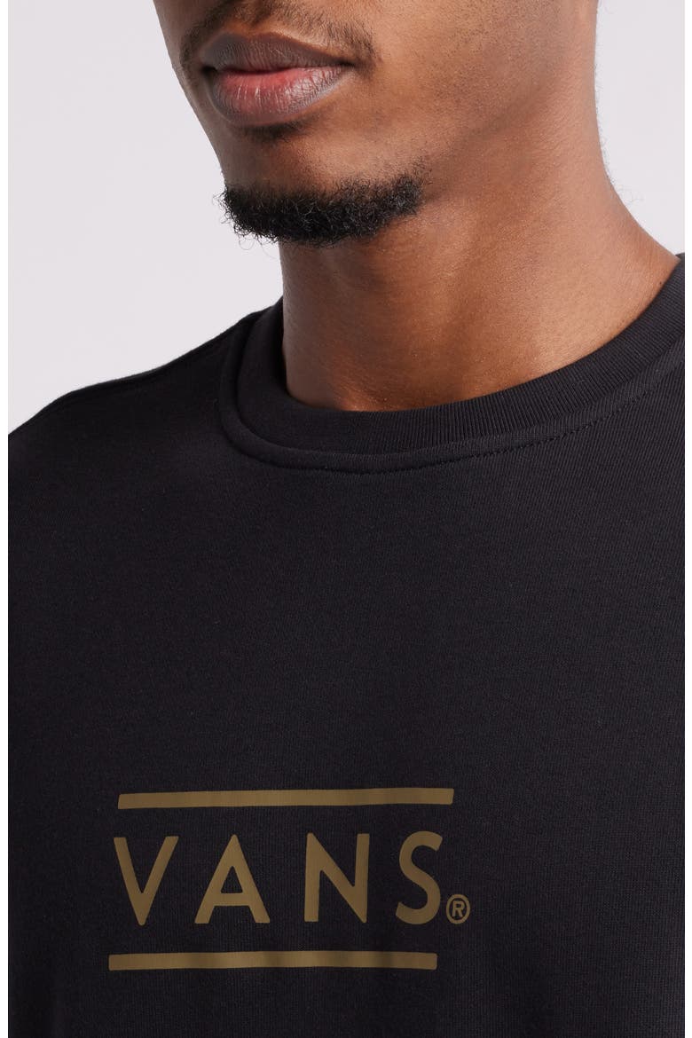 Half Box Crewneck Sweatshirt, Alternate, color, BLACK