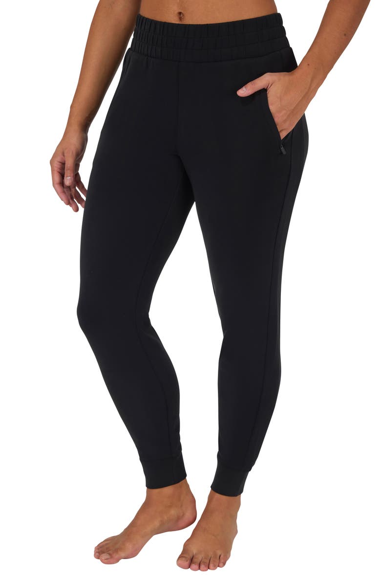 YOGALICIOUS SoftLite District Sandwashed Joggers, Alternate, color, Black