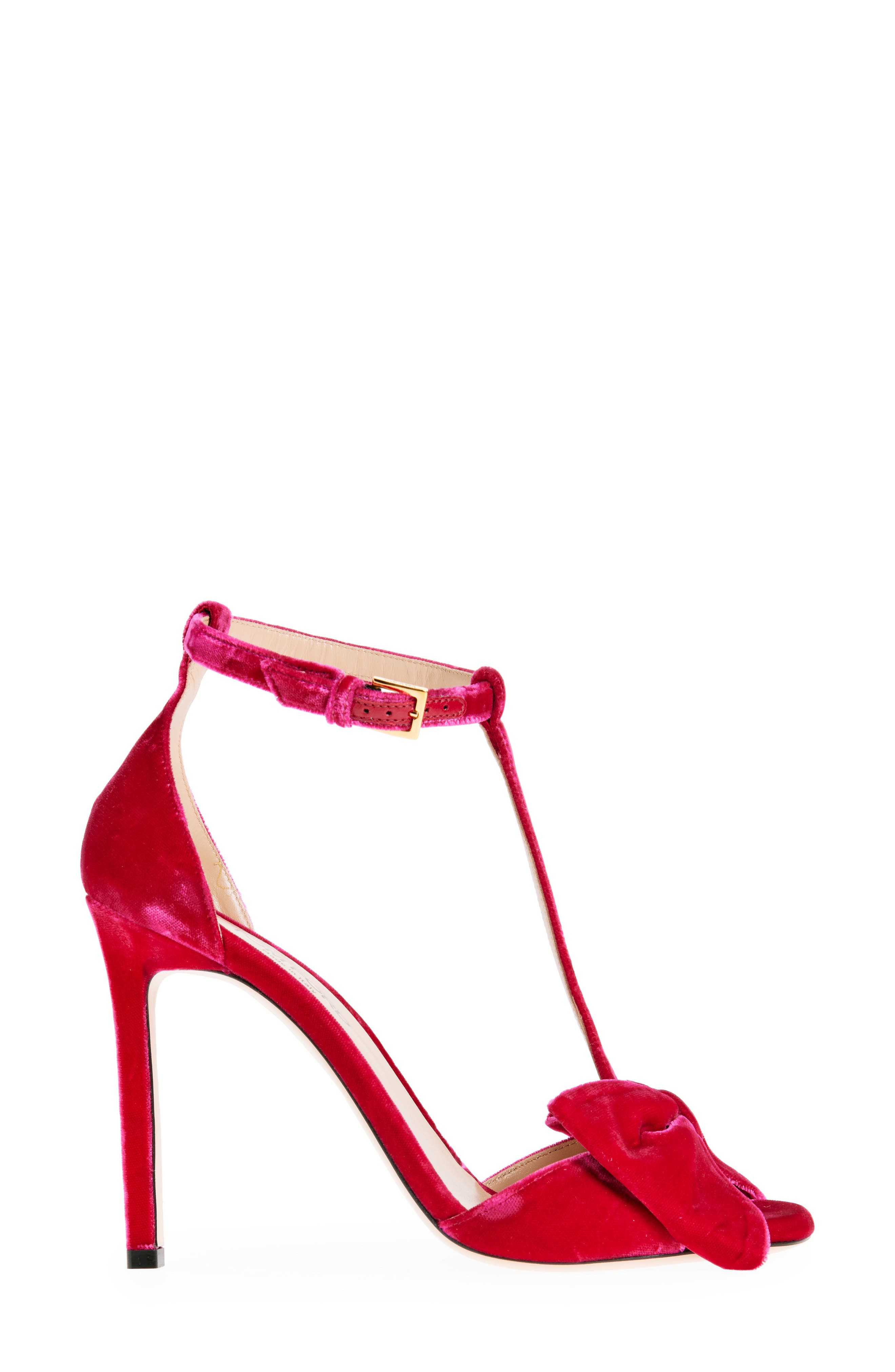TOM FORD Brigitte Bow Velvet Sandal, Alternate, color, 