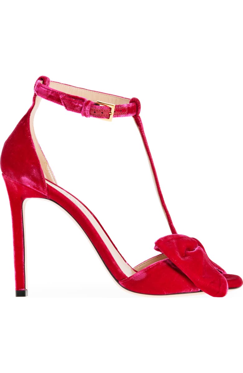 TOM FORD Brigitte Bow Velvet Sandal, Alternate, color,