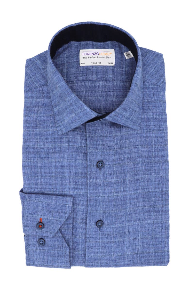 Lorenzo Uomo Solid Trim Fit Dress Shirt, Main, color, 