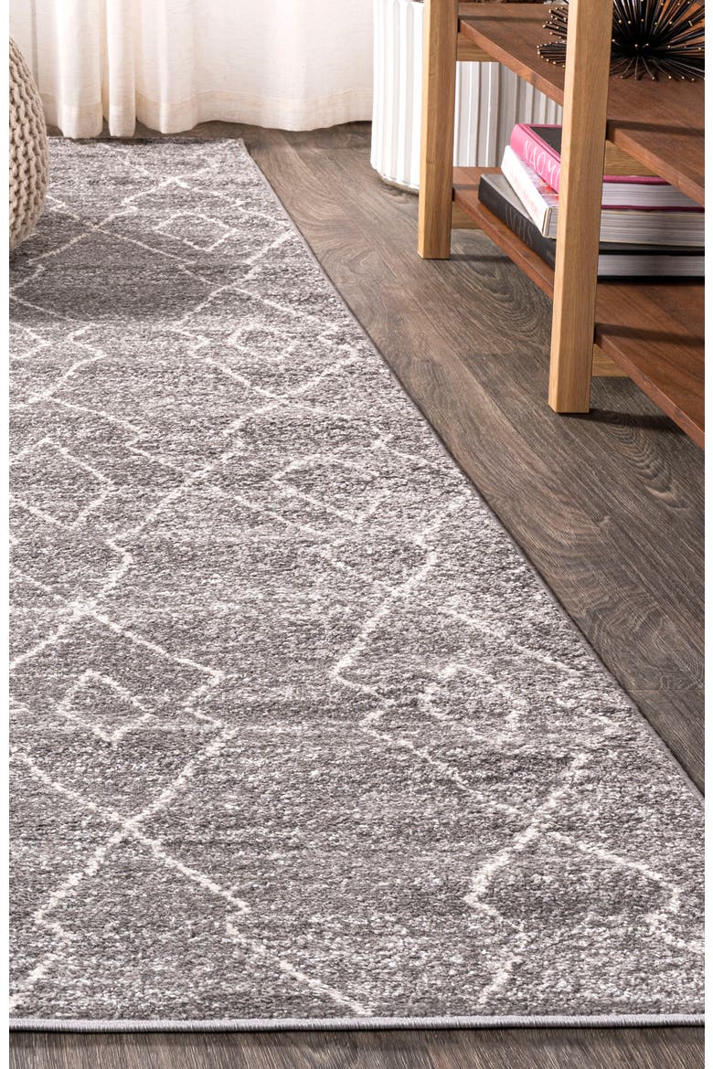 Alia Moroccan Beni Souk Area Rug, Alternate, color, Gray/Cream