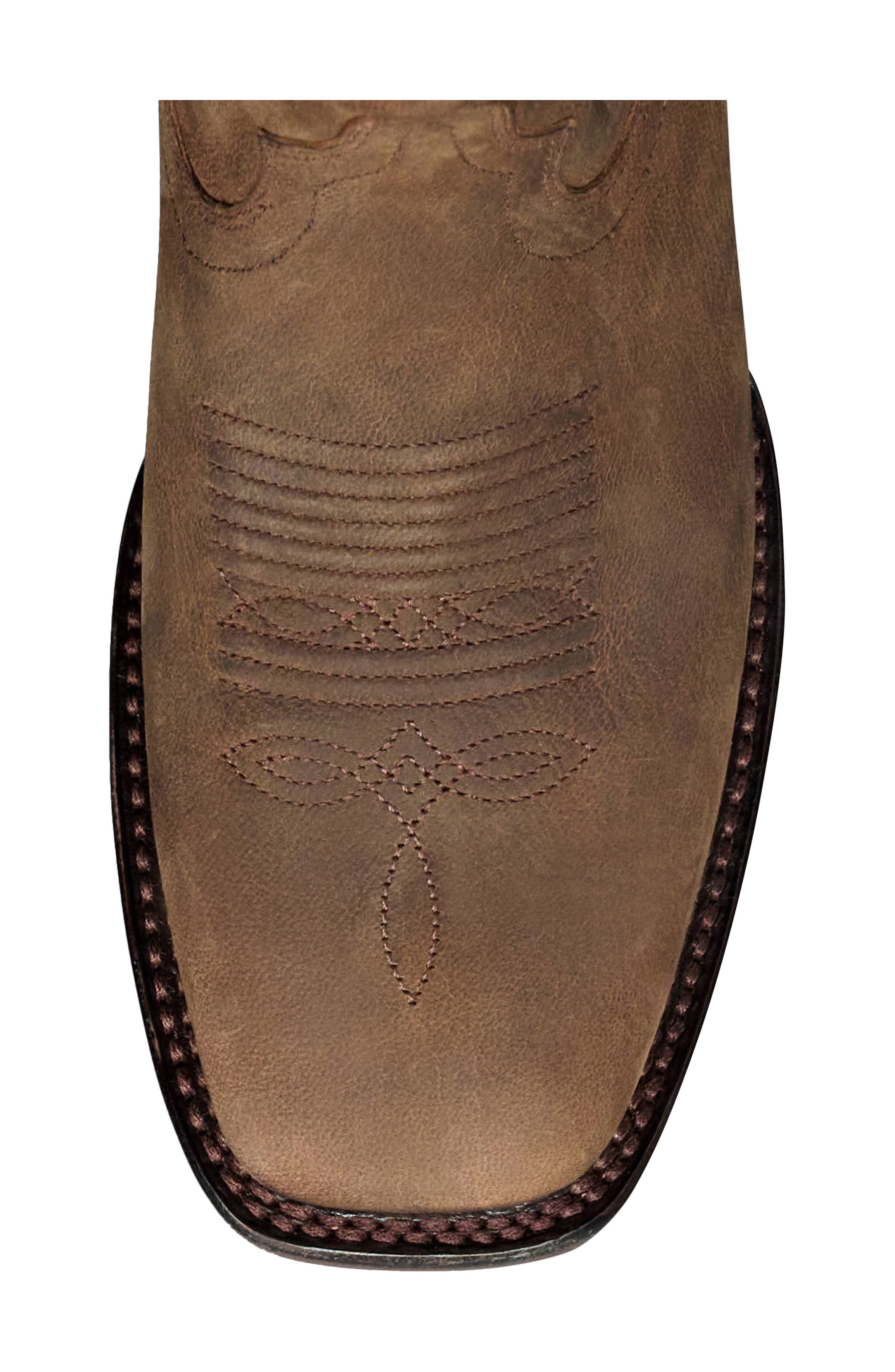 Tess Leather Western Boot, Alternate, color, CAFE