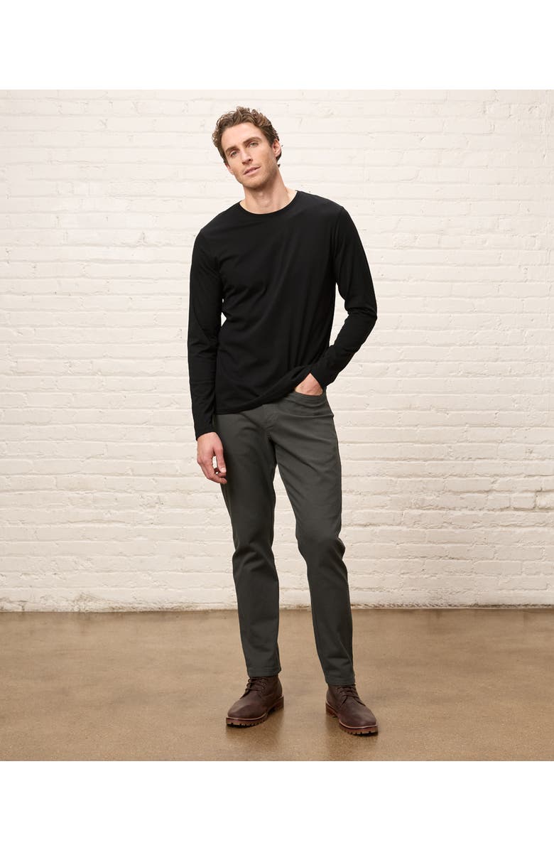 Pact Organic Cotton Men's Softspun Essential Crewneck Long Sleeve Tee, Alternate, color, Black