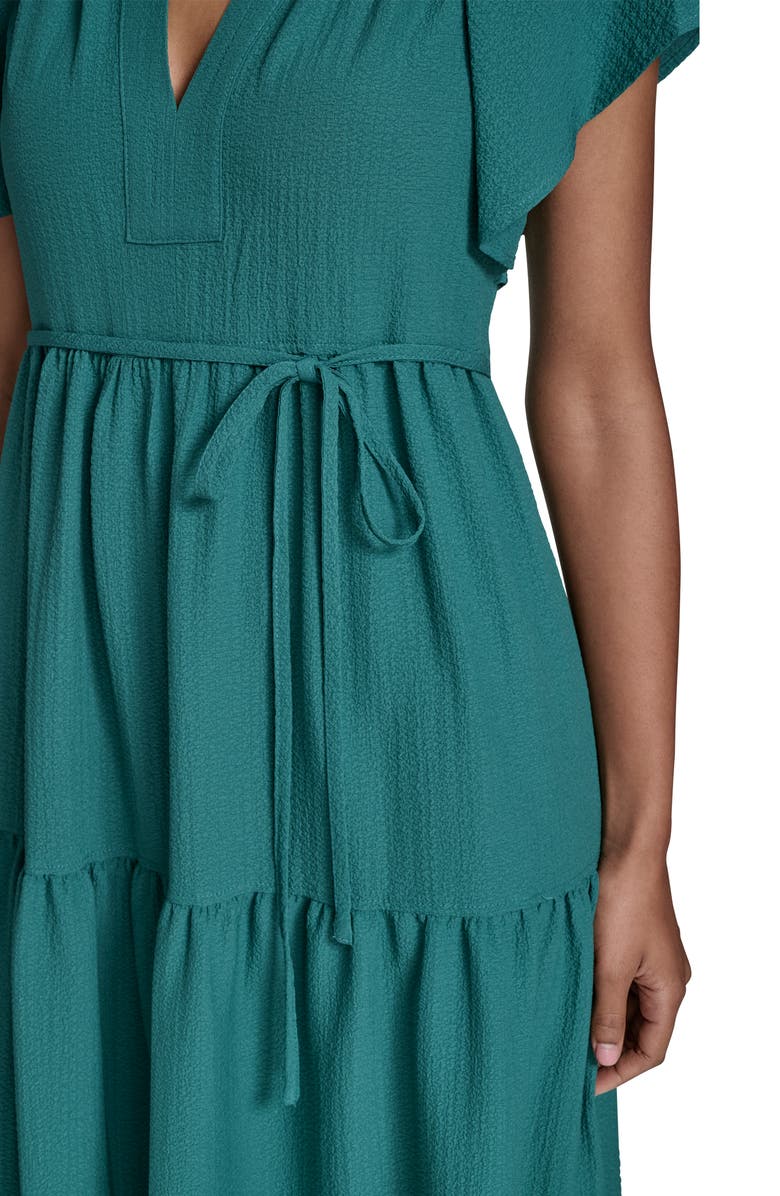 Calvin Klein Flutter Sleeve Tiered A-Line Maxi Dress, Alternate, color,