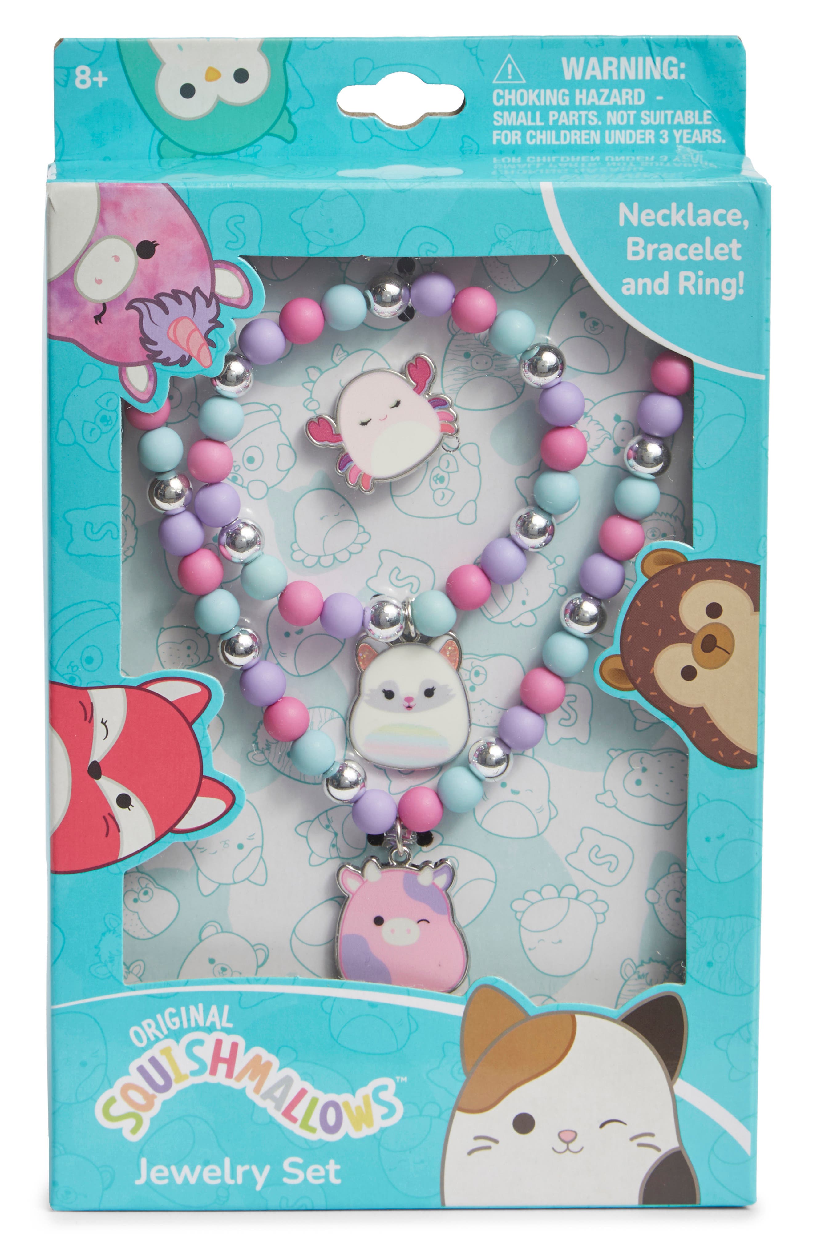 H.E.R. ACCESSORIES Kids' Squishmallow Beaded Jewelry Set (Women ...