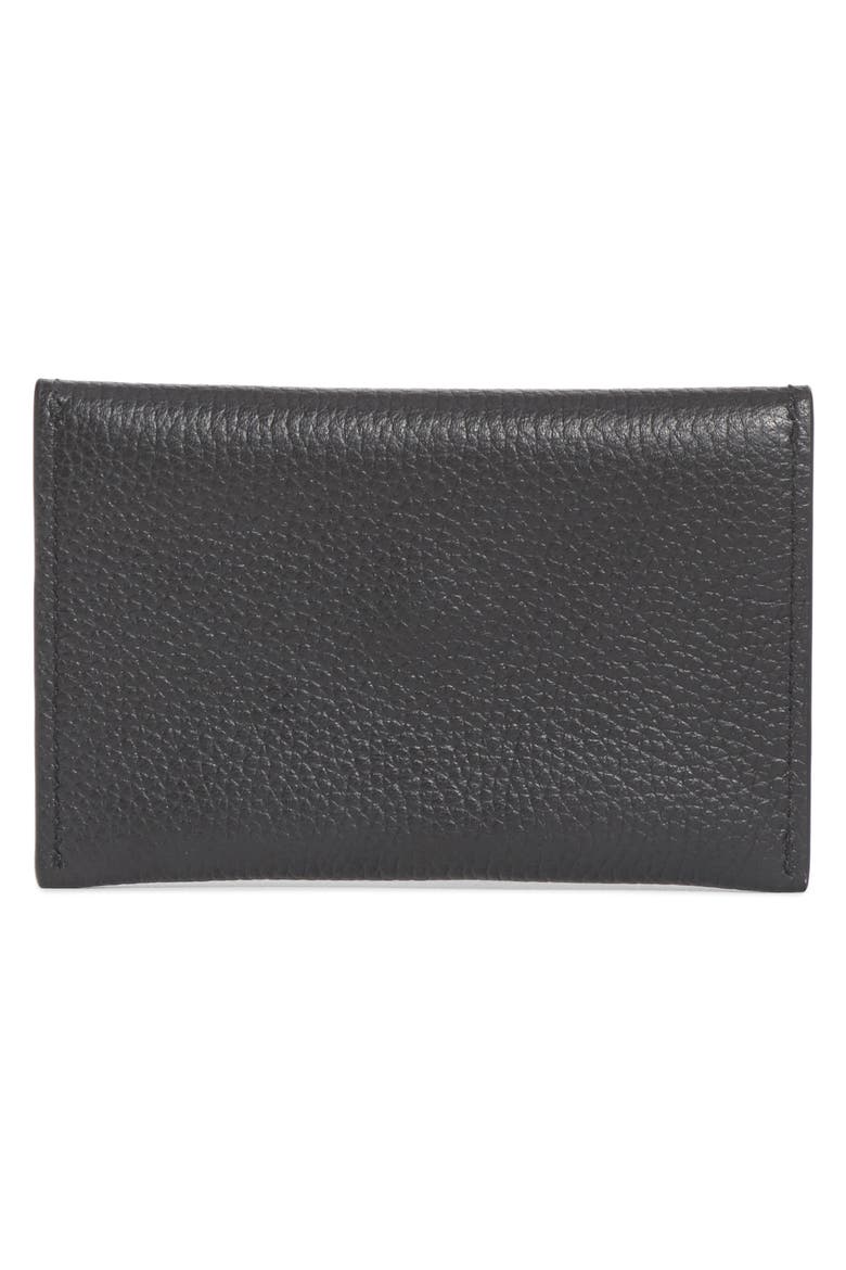 Alexander McQueen Envelope Card Holder, Alternate, color, BLACK