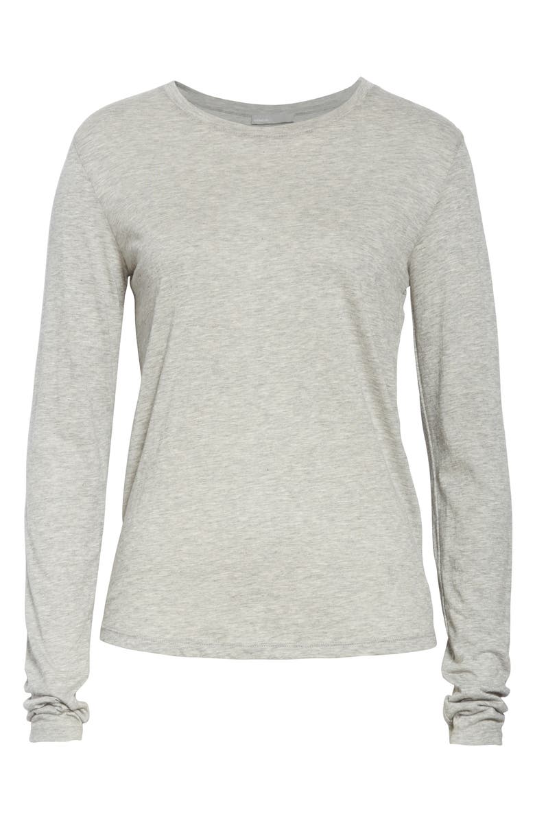 Vince Essential Long Sleeve Crewneck Tee, Alternate, color, Heather Grey
