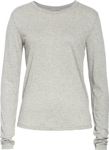 トップス Wellness Crew Neck Long Sleeve Tee LONG SLEEVE CREW IN HEATHERED PIMA STRETCH