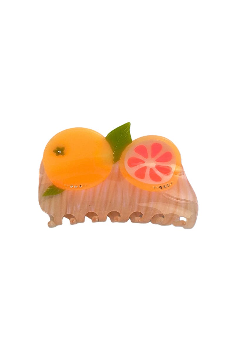California Pomelo Hair Claw, Main, color, Orange
