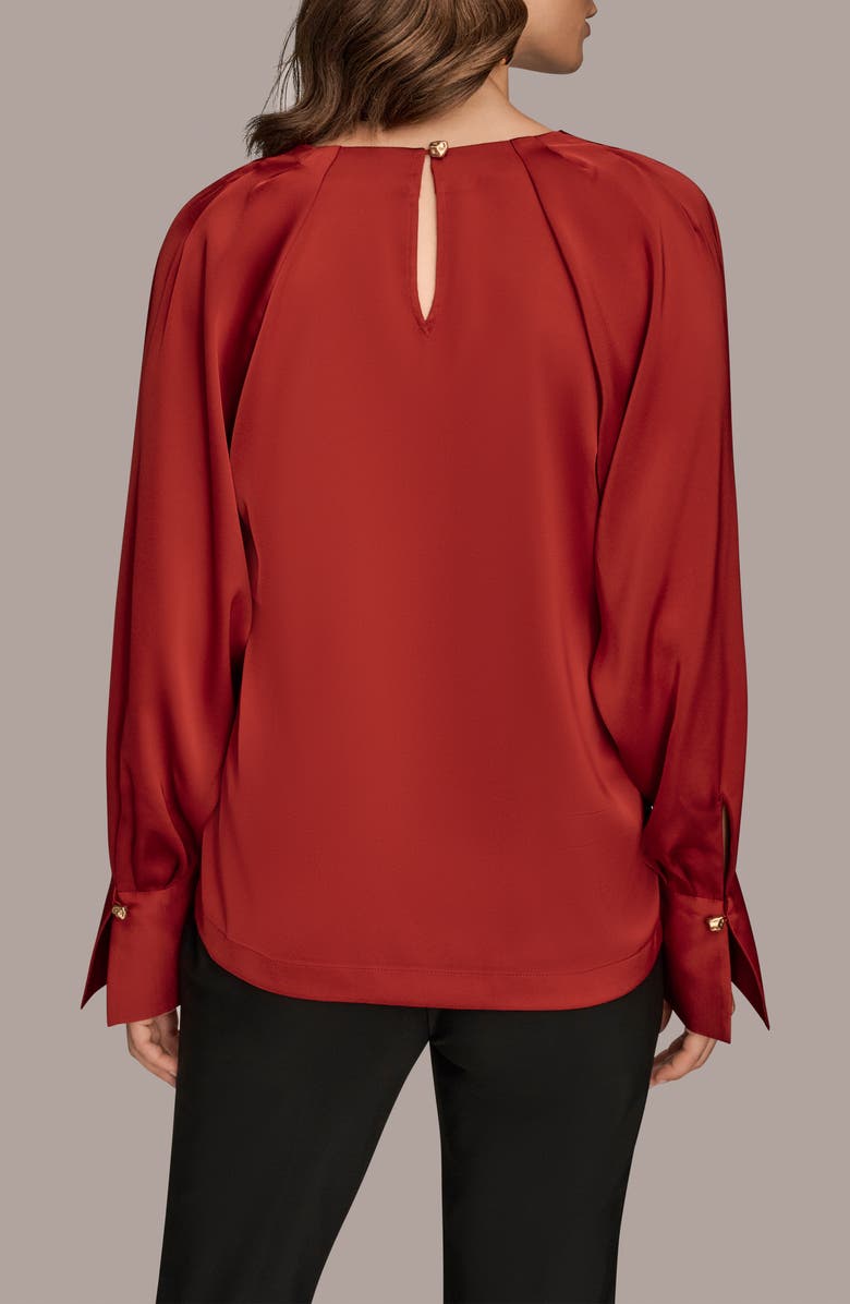 Donna Karan New York Chain Satin Top, Alternate, color, Metropolitan Red
