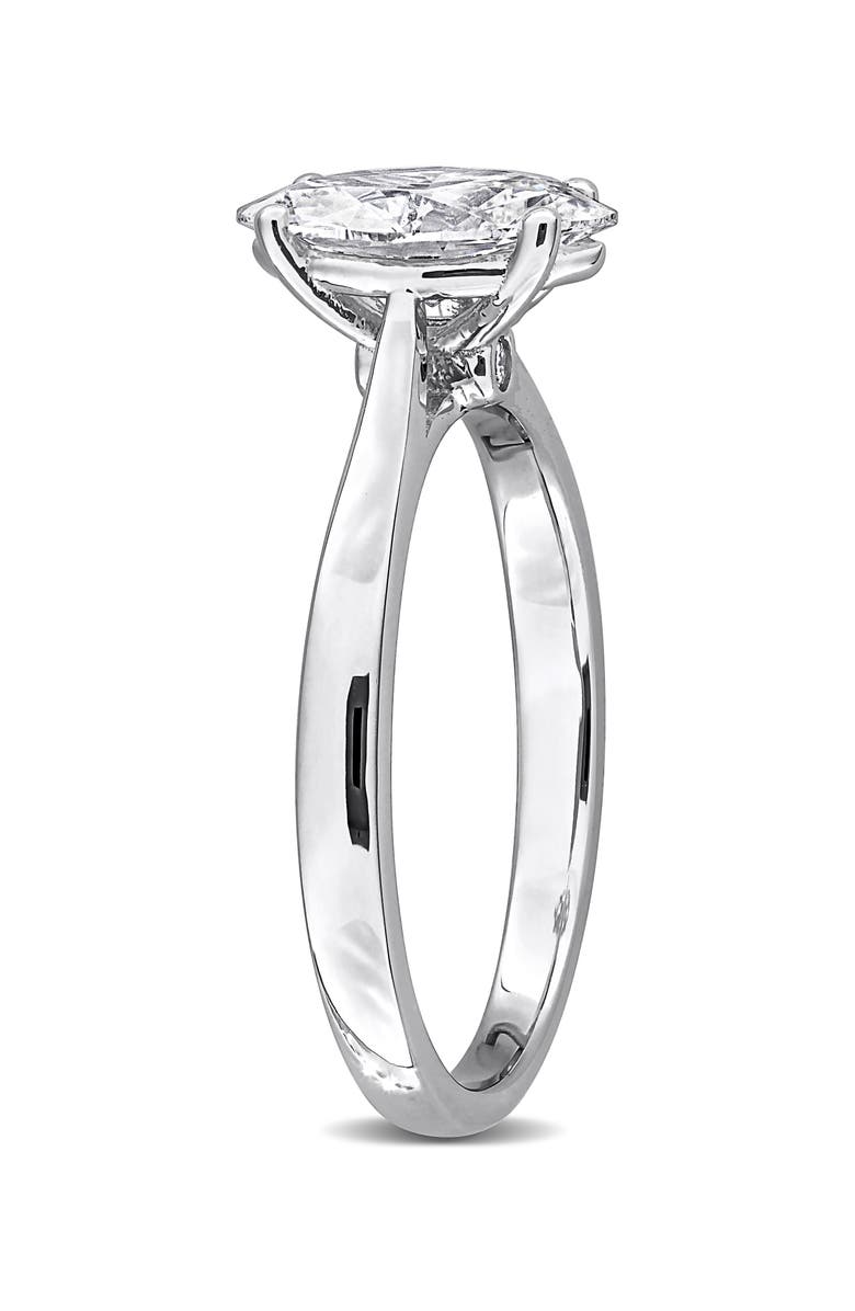 Created Forever Sterling Silver Marquise Lab Grown Diamond Ring, Alternate, color, White