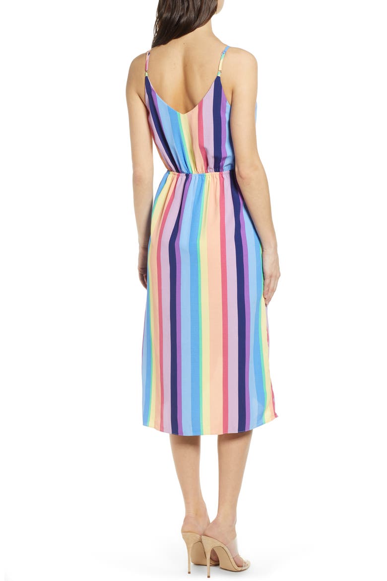Rainbow Stripe Dress, Alternate, color, LAVENDER MULTI