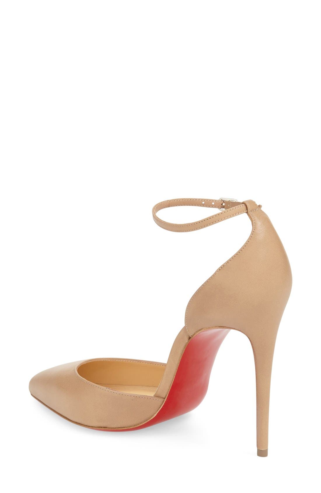 Christian Louboutin Uptown Ankle Strap Pointy Toe Pump, Alternate, color, 