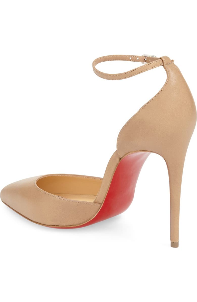 Christian Louboutin Uptown Ankle Strap Pointy Toe Pump, Alternate, color,