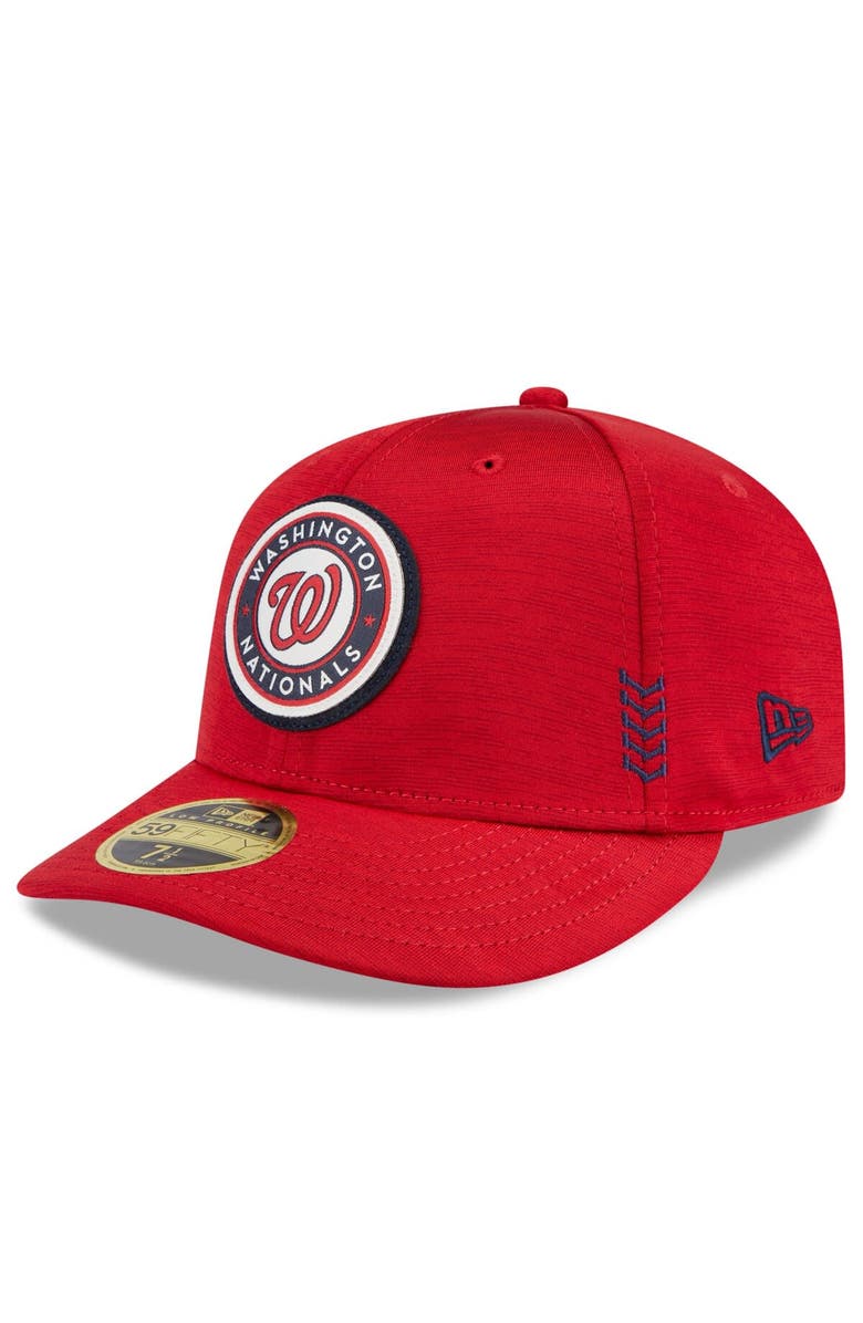 New Era Men's New Era Red Washington Nationals 2024 Clubhouse Low Profile 59FIFTY Fitted Hat, Alternate, color, Red