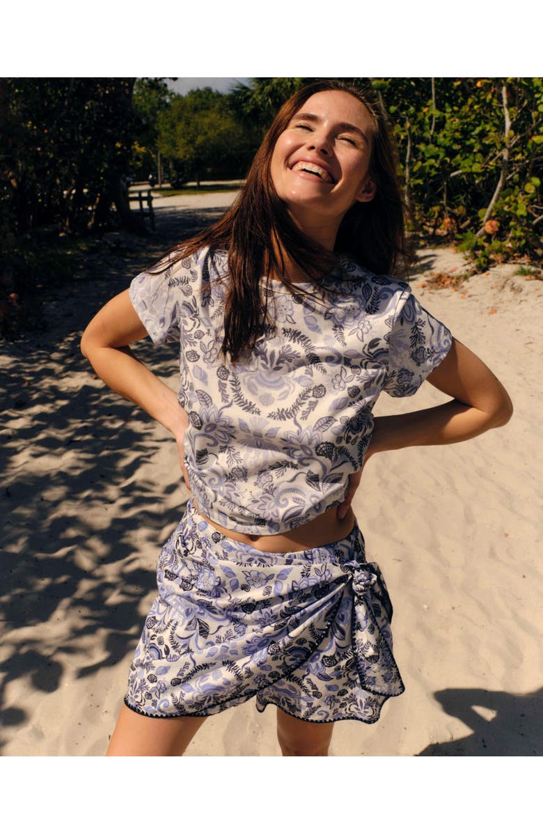 Cartolina Maris Printed Skort, Alternate, color, Mariners Bloom