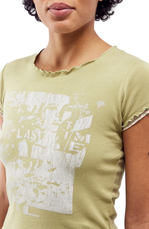 Bdg Urban Outfitters Last Time Frill Edge Baby T-shirt In Green