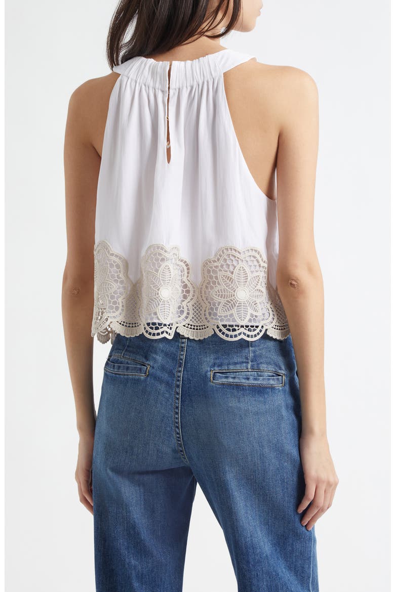 Estella Embroidered Crop Tank, Alternate, color, IVORY