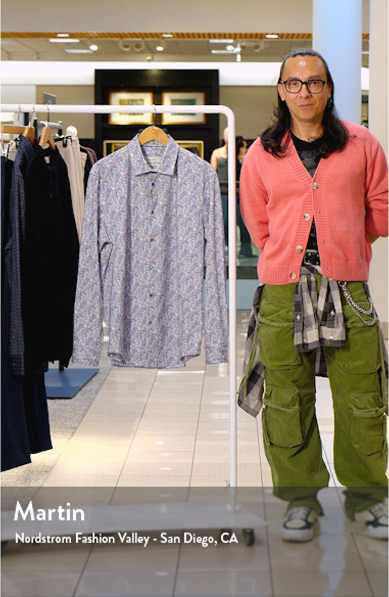 Jimmy OoohCotton<sup>®</sup> Abstract Print Button-Up Shirt, sales video thumbnail